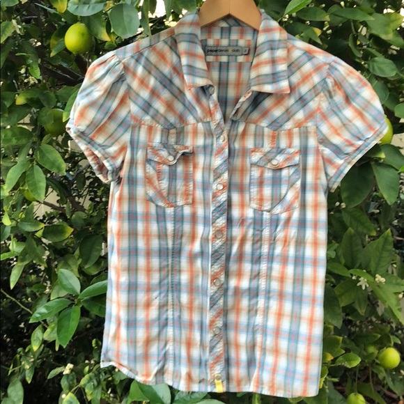 Plaid, Snap button up shirt - Picture 1 of 7